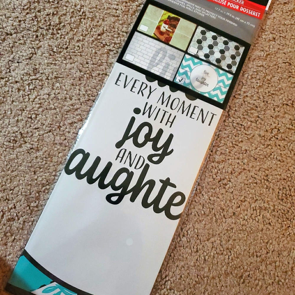 Backsplash kitchen Sticker 17x29 Love & Laughter
